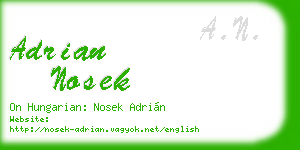 adrian nosek business card